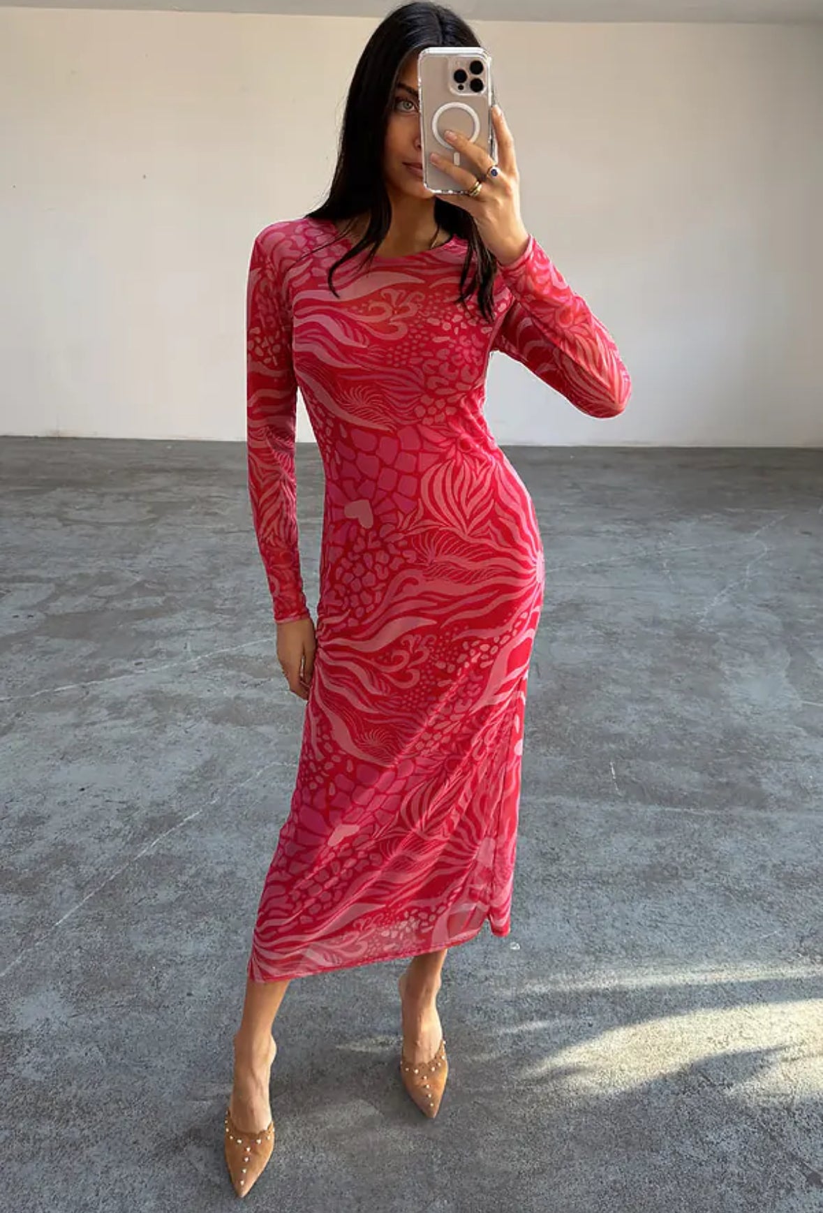 Valentine Animal Mesh Dress