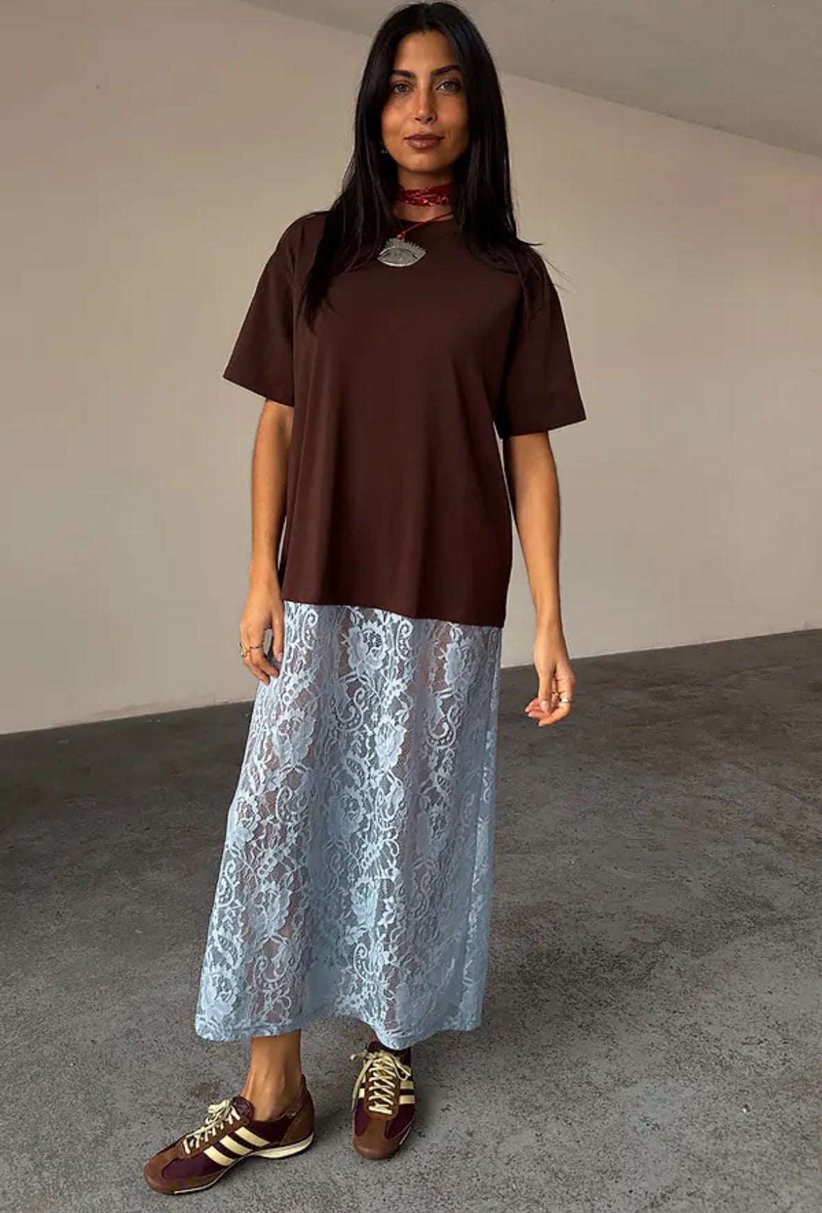 Chocolate Cara T shirt dress