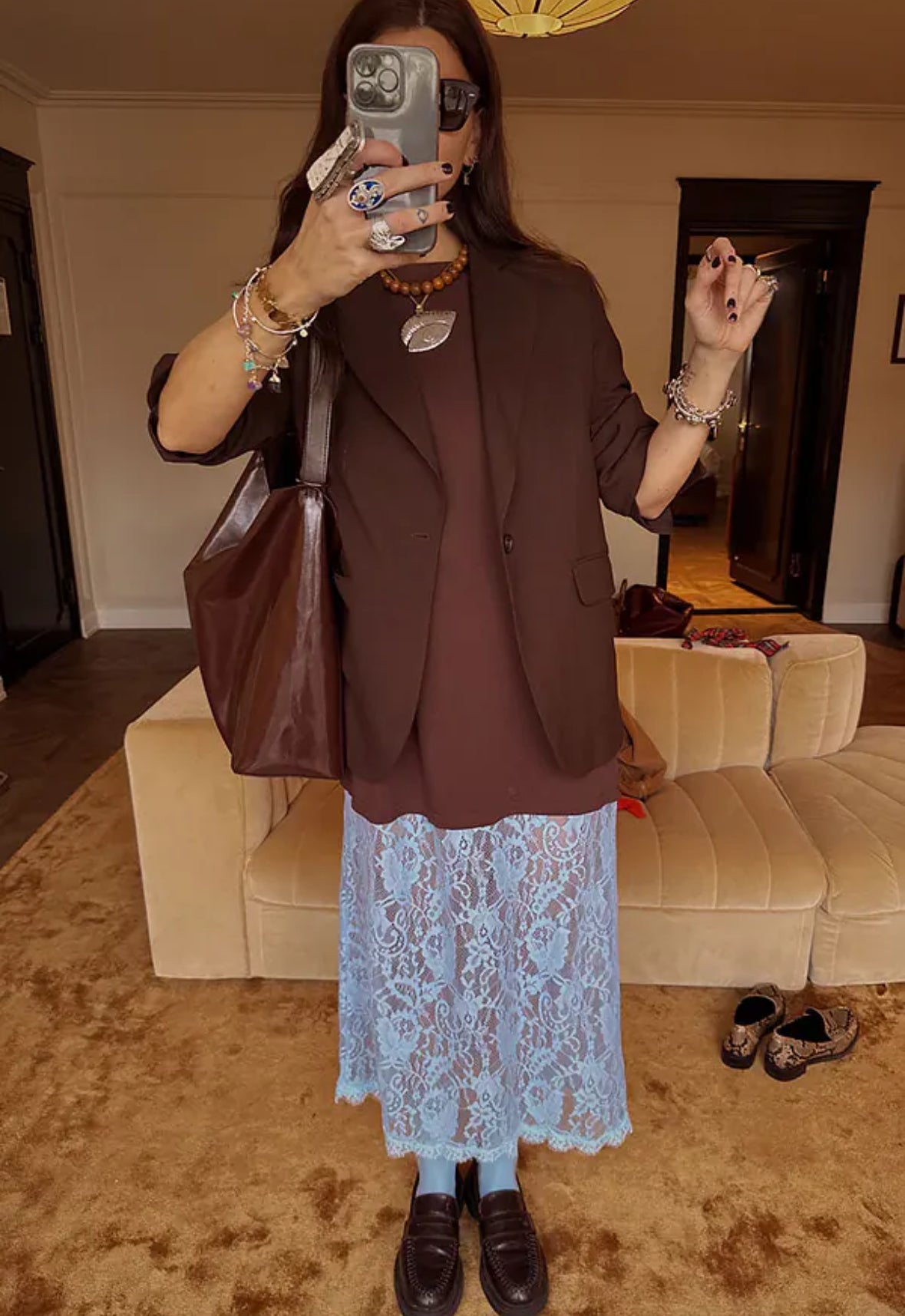 Chocolate Cara T shirt dress