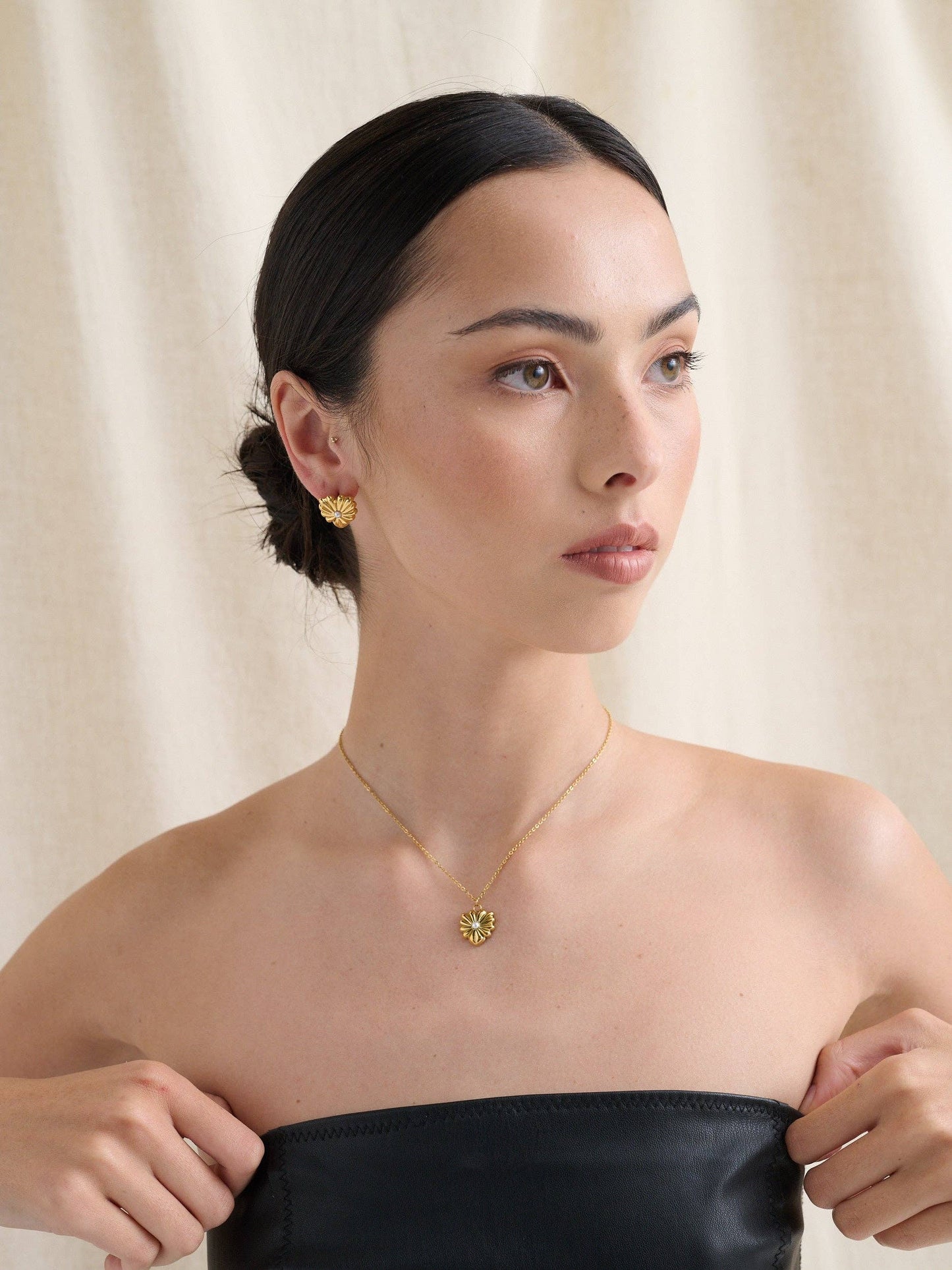Brie Pearl 18K Gold Plated Necklace