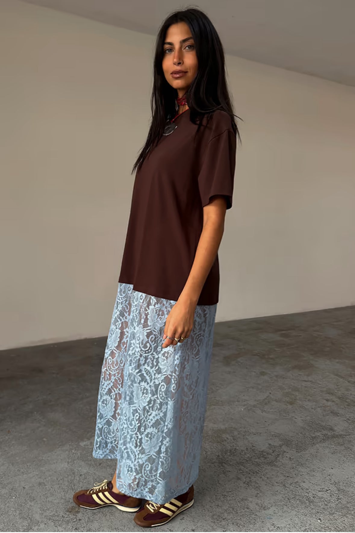 Chocolate Cara T shirt dress