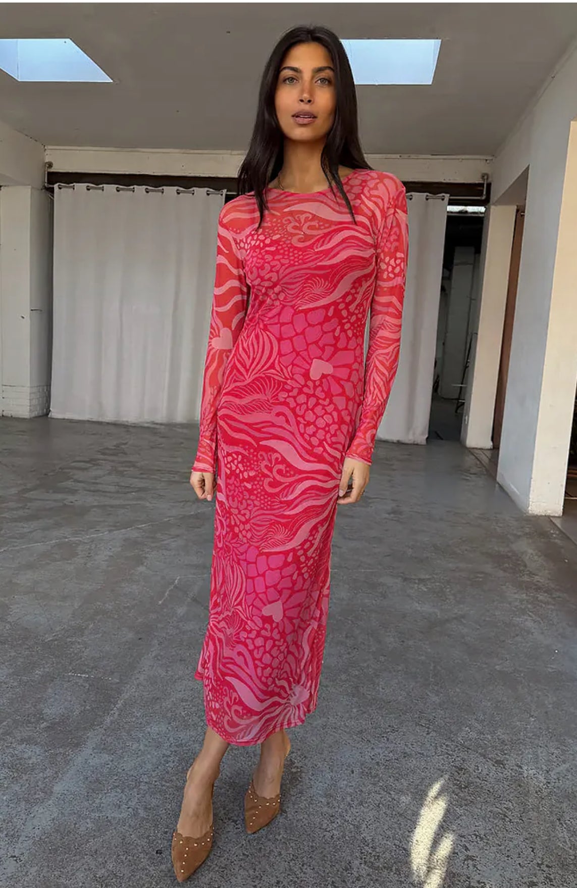 Valentine Animal Mesh Dress
