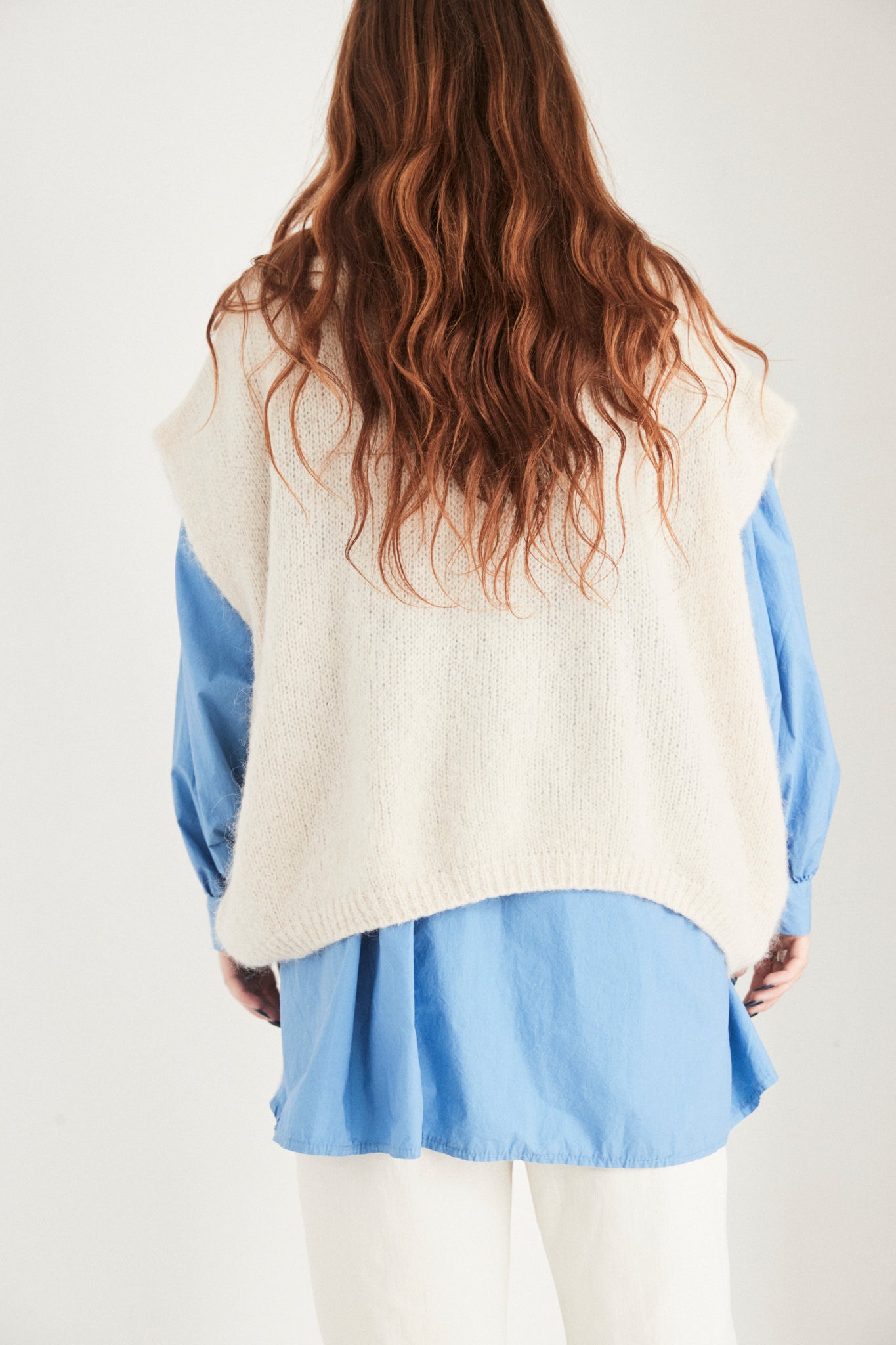 Mamapapa Octave sleeveless cardigan - Oat Beige