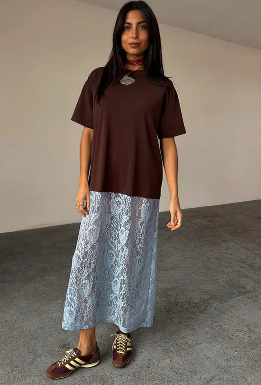 Chocolate Cara T shirt dress