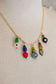 Colorful and Bright Beaded Charm Necklace