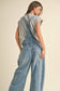 BARREL DENIM OVERALL