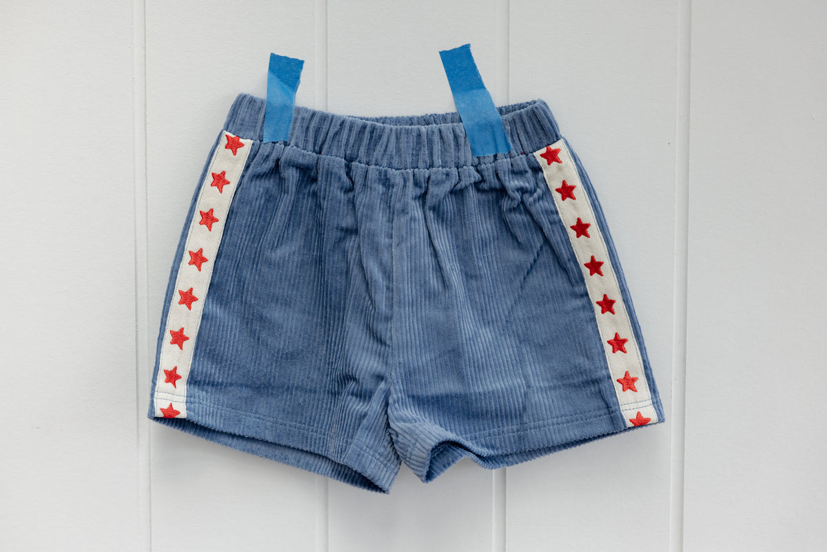 Playtime cord shorts blue