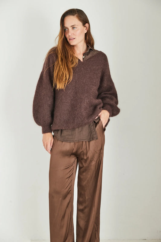 Kinder neck jumper mohair