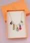 Colorful and Bright Beaded Charm Necklace