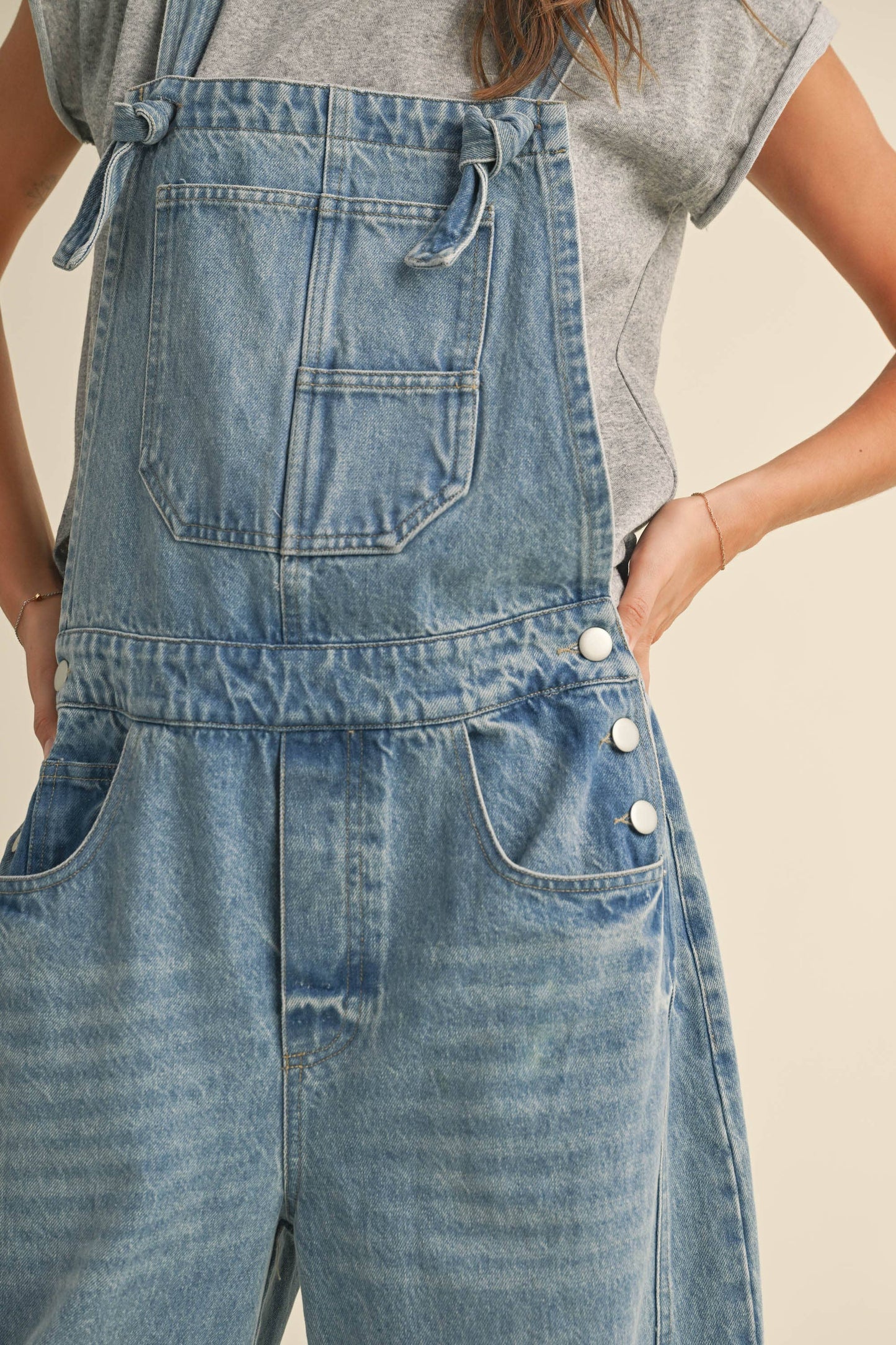 BARREL DENIM OVERALL