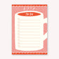 Coffee To Do List A5 Notepad - Illustrated Agenda Planner